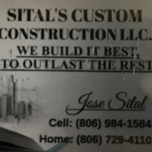 Sitals Custom Construction LLC. logo