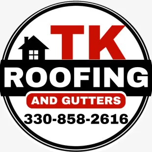 TK Roofing and Gutters logo