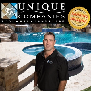 Unique Landscapes and Custom Pools logo