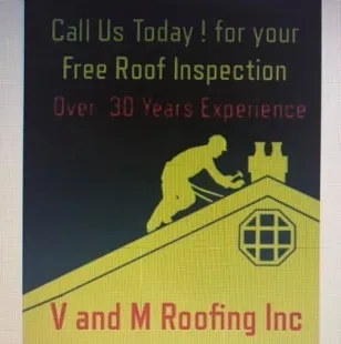 V & M Roofing INC logo