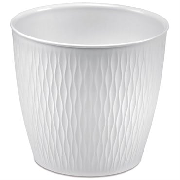 Deroma 9.9" Ariel Pot Premium Plastic White