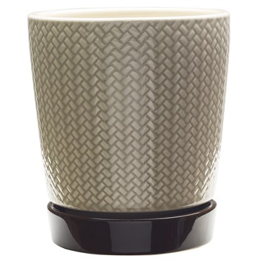 Southern Patio 8.5"H Alice Planter Light Brown Finish