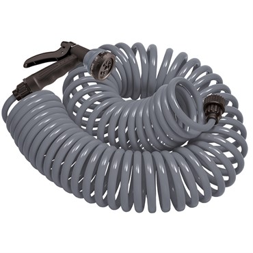 Orbit Hose Coil with Nozzle Gray