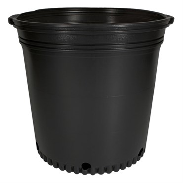 HC Dillen Whiteridge 7 Gal 4 Handle Nursery Pot, Blow Molded, Trade 7 Gallon, Black, 28 per Bundle, 36 Bundles per Pallet, 13.75in x 12.00in, 6.49Gal, 7Gallon