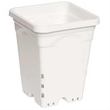 HDF 7"x7" Square White Pot, 9" Tall