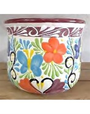 Bella 8" Champanera Pot Burgundy