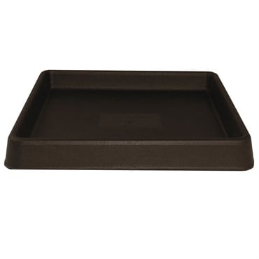 Tusco 12" Square Saucer Planter Tray Espresso