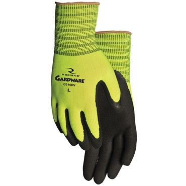 BGC Glove Gardware 13G HV Yellow Poly Double L