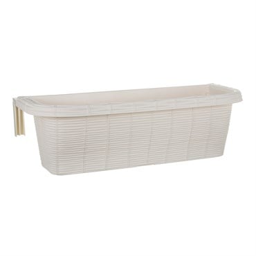 Apollo 24" Rattan Adjustable Rail Planter White