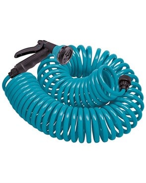Orbit 50' Coil Hose with Nozzle Turquoise