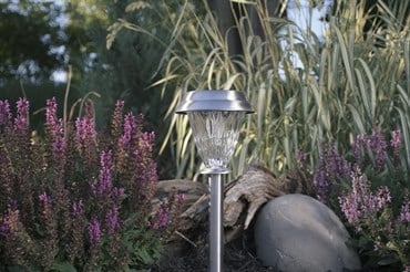 Moonrays 6pk SS Solar w/Water Glass Lens