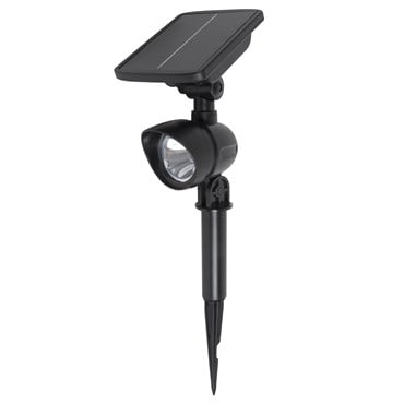 Moonrays Solar Black Plastic Spotlight