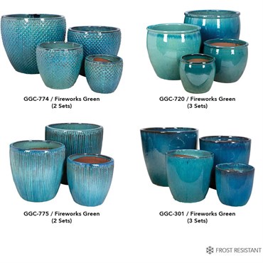 Jackson Pottery 38pc Fireworks Green Color Block