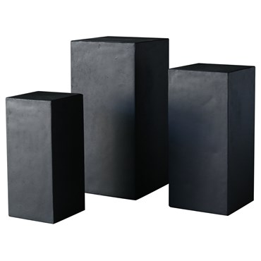MCarr 3pc Liconfiber Tall Pedestal Set Black