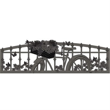 Painted Sky Bicycle Bench Iron