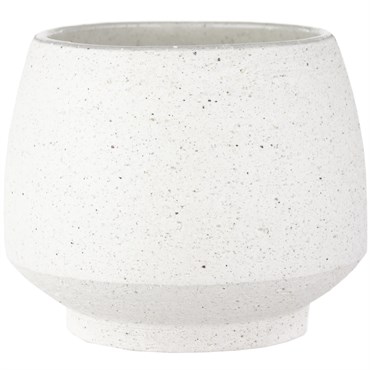 SSI 4.5" Stoneware Tapered Pot White