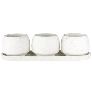SSI Stoneware Trio Assortment White