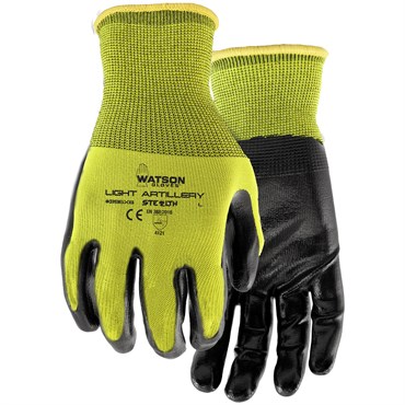 Watson Gloves 6pk Stealth Light Artillery Large Hi-Vis Yellow