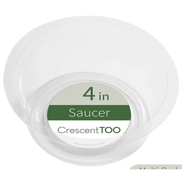 Crescent 4" Saucer Clear