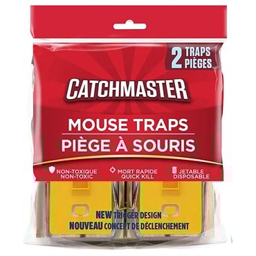 Catchmaster 2pk Wooden Mouse Snap Trap