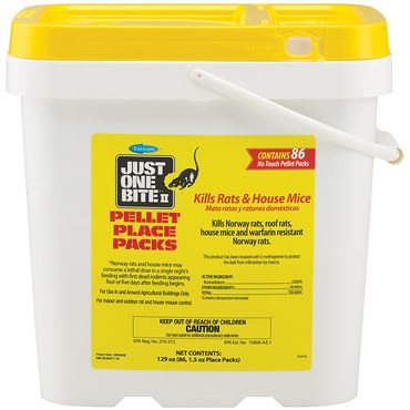 Farnam 86ct 129oz Just One Bite II Rat & Mouse Pellet Pack