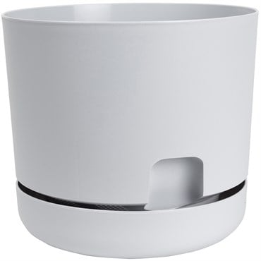 DCN 8" Oasis Self Watering Planter Light Grey