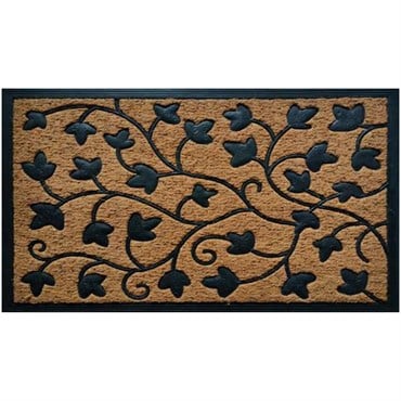 DHTG 24"x36" Ivy Design Rubber Backed Coir Outdoor Doormat