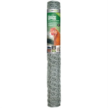Yard Gard 2'x25' 20G Poultry Netting Galvanized 1" Mesh