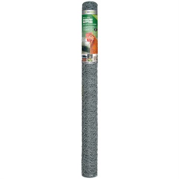 Yard Gard 3'x25' 20G Poultry Netting Galvanized 1" Mesh