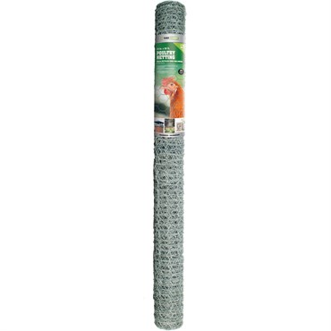 Yard Gard 2'x50' 20G Poultry Netting Galvanized 1" Mesh