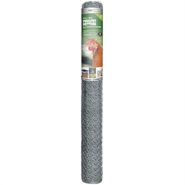 Yard Gard 3'x50' 20G Poultry Netting Galvanized 1" Mesh