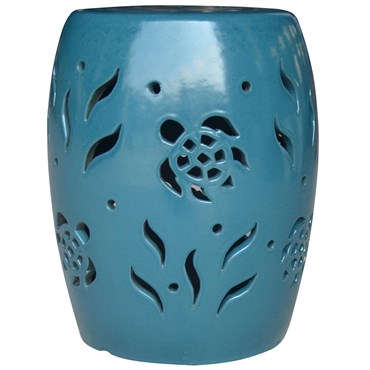 MCarr 19" Tall Sea Turtle Stool Peacock
