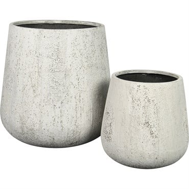 MCarr 4pc Oyster Concrete Planter Pallet Antique White