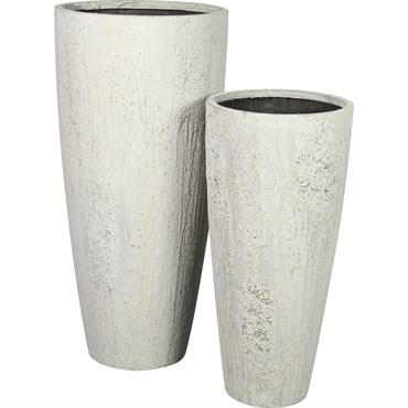 MCarr 8pc Oyster Concrete Planter Pallet Antique White