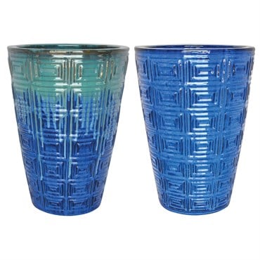 MCarr 15pc Tall Greek Key Planter Pallet Mixed Colors