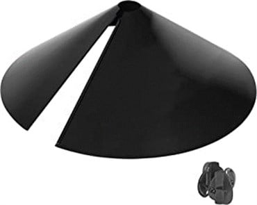 Natures Way 18in Squirrel Shield Metal Wrap Around Baffle Black