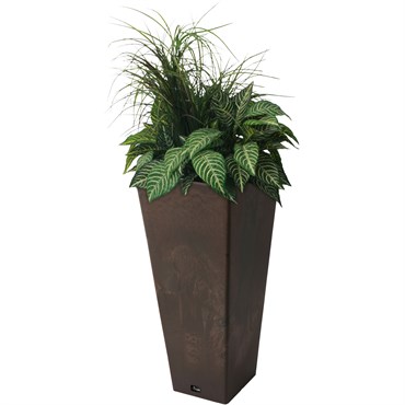 Algreen 24" Square Brown Marble