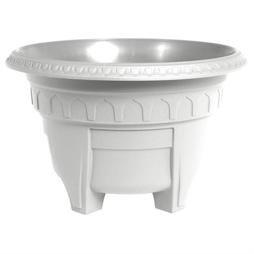DCN 15" Azura Round Patio Planter Light Grey