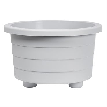 DCN 15" Futura Round Patio Planter Light Grey