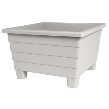 DCN 16" Futura Square Patio Planter Light Grey