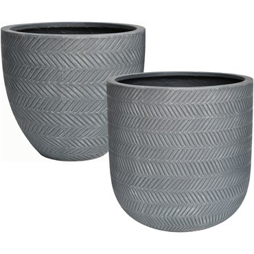 MCarr 20pc Ficonstone Fishbone Planter Pallet White Gray