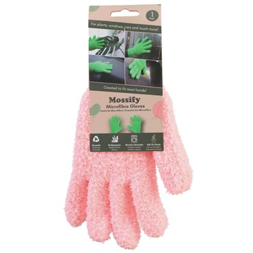 Mossify One Size Microfiber Gloves Pink
