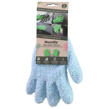 Mossify One Size Microfiber Gloves Blue