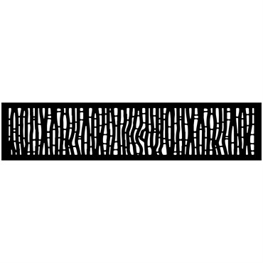 Outdeco 16"x72" Metal Fence Top Outback Black