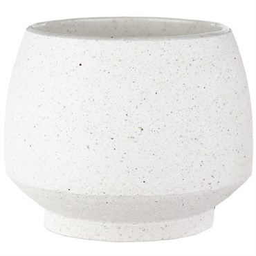 SSI 4" Stoneware Tapered Pot White
