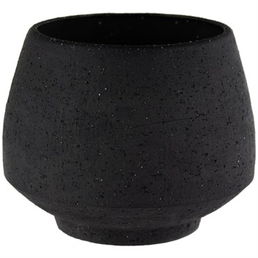 SSI 4.5" Stoneware Tapered Pot Charcoal