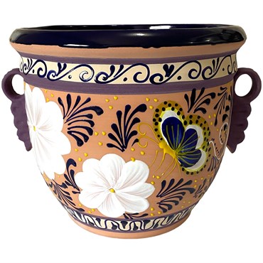 Talavera 12" Bella Especial Dolares Pot Natural