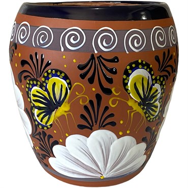 Talavera 7"Hx9"W Bella Especial Ovalo Pot Barro