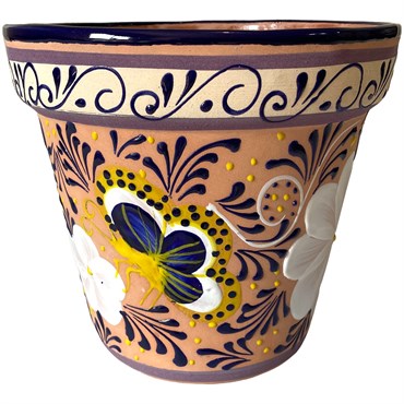 Talavera 7" Bella Especial Flower Pot Natural