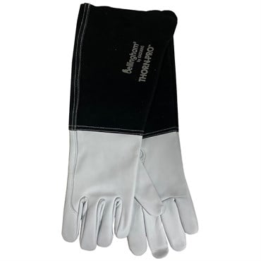 BGC Thorn-Pro Goatskin Gauntlet Large White with Black Cuff